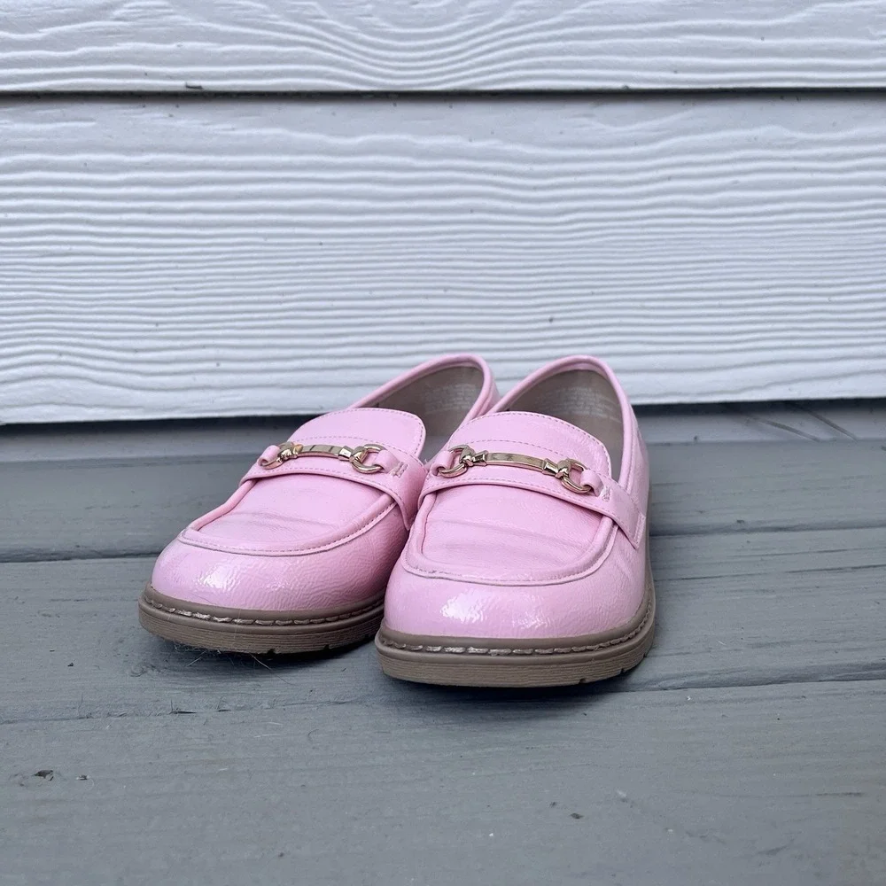 Gymboree Pink‎ Faux Patent Loafers Classroom Cutie Girls Size 2